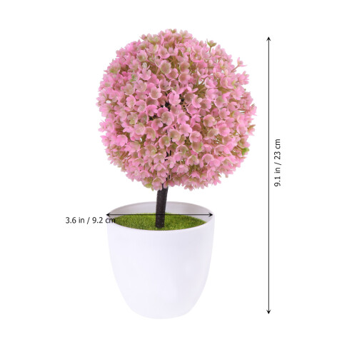 6 Unidades Planta Artificial Bonsai Vaso Verde