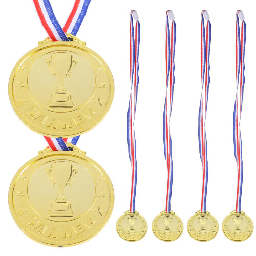 6 Medalhas Decorativas Plástico para Crianças