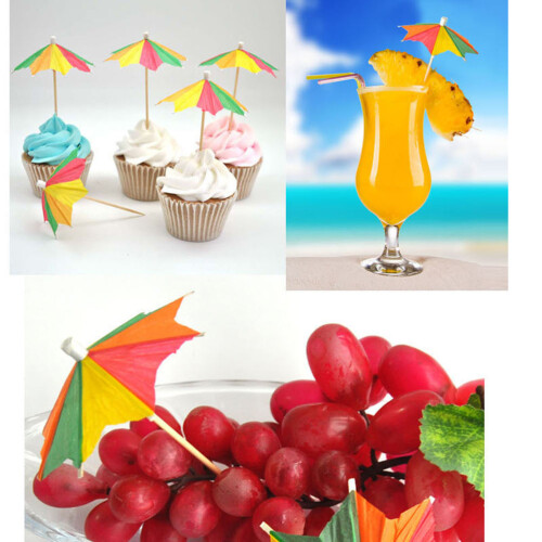 50 Unidades Guarda-Sol De Com Para Festa 2