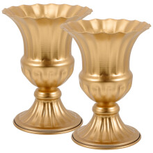 2 Unidades Vaso Decorativo De Ferro Para Cemitério Com Florido