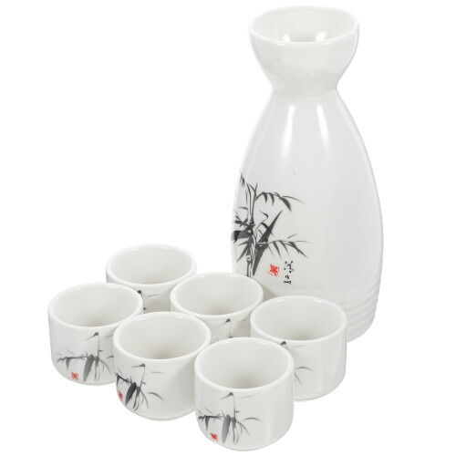 Conjunto De De Servir Saquê Japonês E Cerâmica