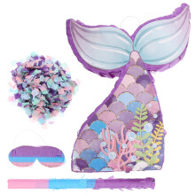 Conjunto De Pinata Com Cauda, Venda, Bastão E Doces
