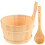 Conjunto De Balde Para Sauna Com Plástico E Concha 1