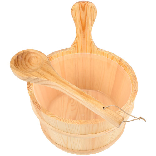 Conjunto De Balde Para Sauna Com Plástico E Concha 2