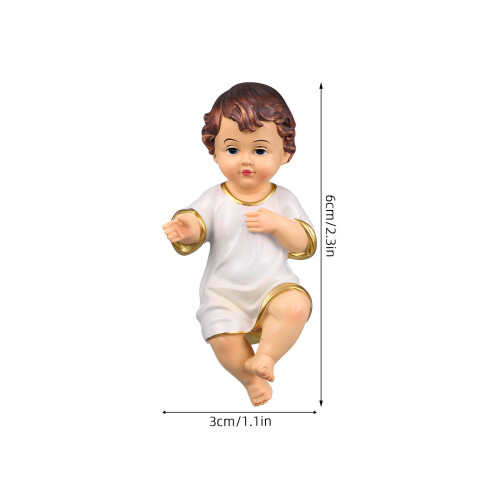 3Pcs Mini De Jesus Resina Para Decoração Religiosa 1
