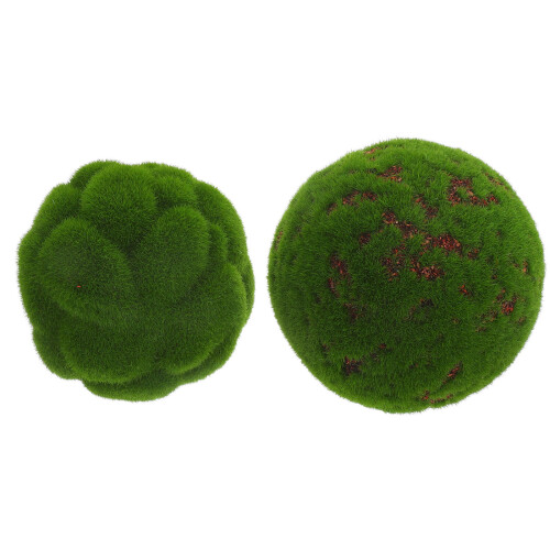 6 Unidades Bola De Grama Artificial Verde Para Decoração 1