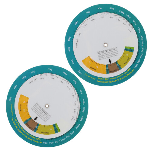 2Pcs Calculadora Índice Massa Corporal Com Régua Medidora Para Peso