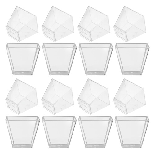 80 Unidades Transparentes Trapezoidais 60 Ml