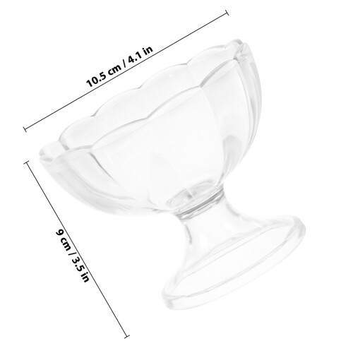 2Pcs Tigela De Sorvete Com Pé, , , Lanches, Servir 1