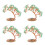 4 Peças Verde Para 6