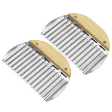 2 Stuks Rvs Aardappel Wave Snijder Met Snijplankje Voor Thuis