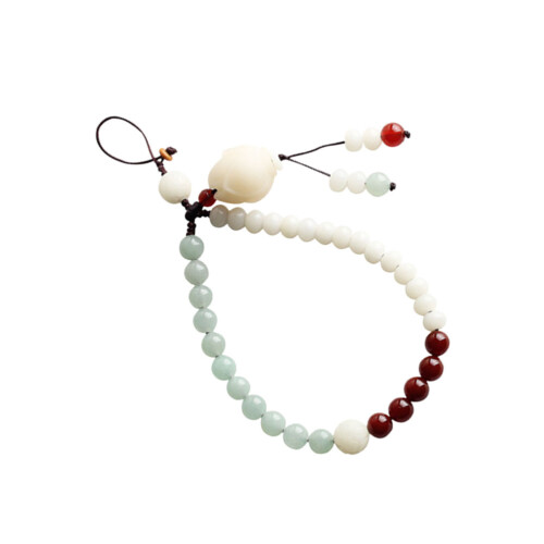 White Jade Bodhi Cellphone Lanyard Chinese Chain 2