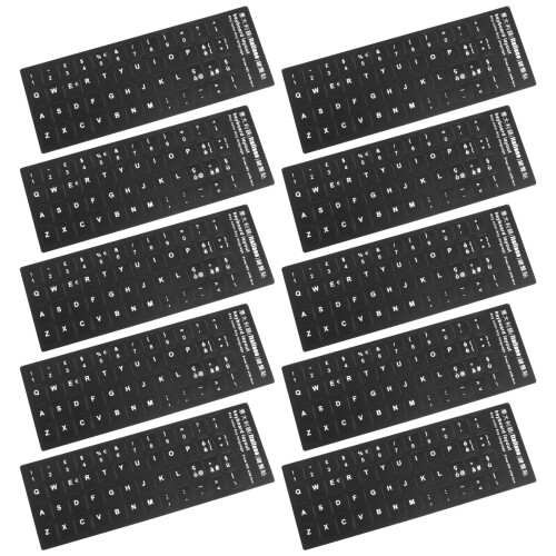 10 Toetsenbordsticker Zwart Met Letters 2