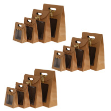 12Stk Weihnachtliche Papiertüten Für Süßigkeiten Und Geschenke, Khaki