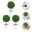 3Pcs Bola De Planta Artificial Bonsai Verde Imitação 1
