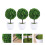 3Pcs Bola De Planta Artificial Bonsai Verde Imitação 6
