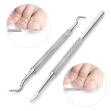 2 Unidades Colher De Aço Inoxidável Para Cutículas Dupla