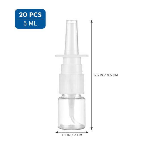 20 Und Frasco Espessado Para Rinite Animal Transparente 1