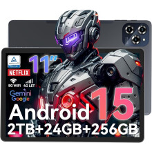 2026 Newest Tablet 11 inch,Android 15 AI Tablets wIth SIM Card Slot,24GB RAM+256GB ROM(TF 2TB),5G WIFI|Octa-Core|8000 mAH|Widevine L1