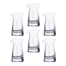 6 Unidades Copo Medidor De Vidro 80Ml Para Bebidas E Bar