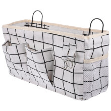 Organizador De Pared De Lino Con Bolsillos Para Puerta Y
