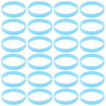 100Pcs Luminous Blue Silicone Wristbands Glow in The Dark Party Favors