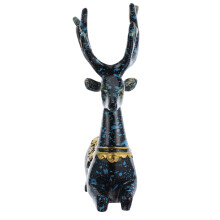 1Pc Blue Resin Deer Figurine Car Resin Ornament Interior Decoration