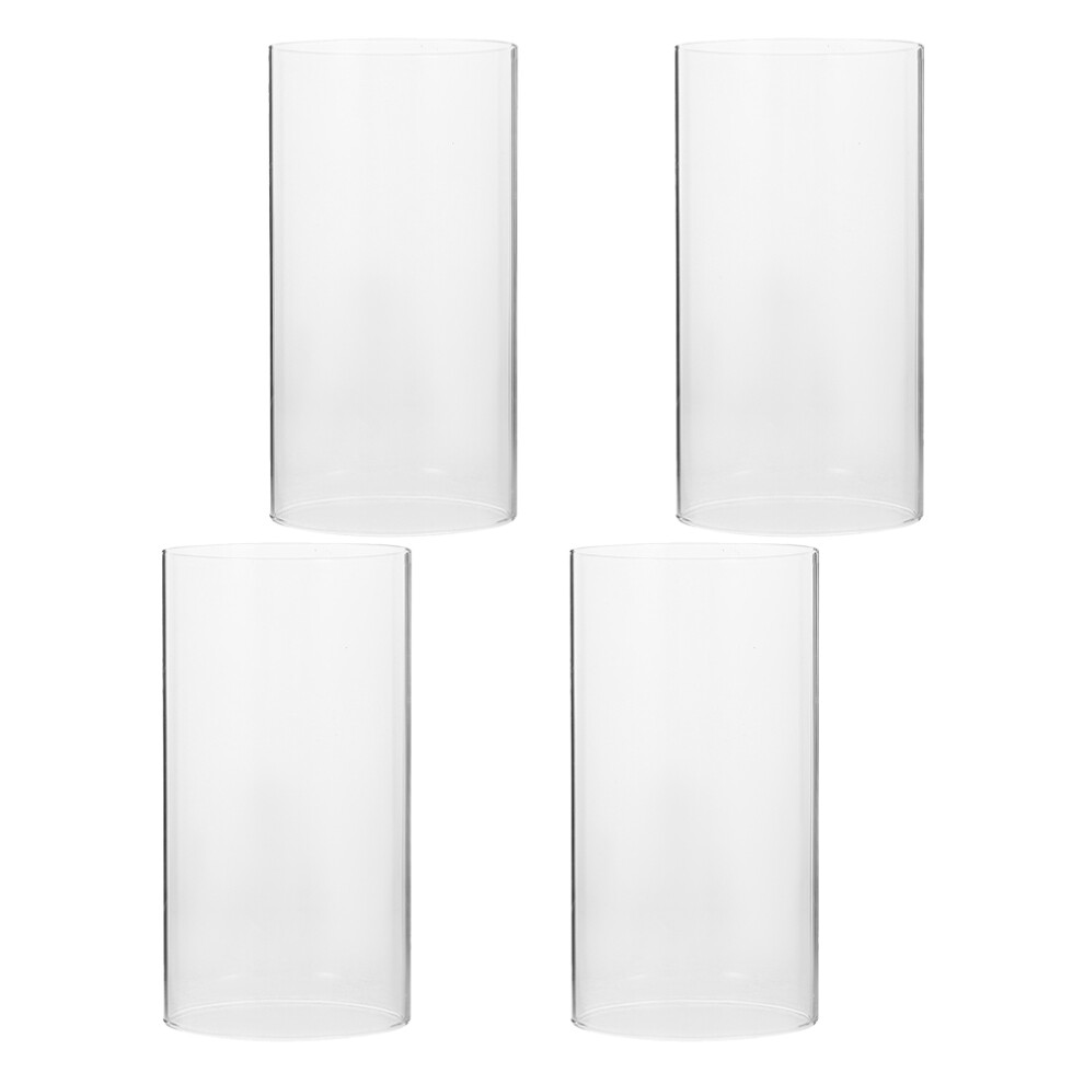 4 Sztuki Szklane Rurki Na ŚWiece, Odporno Na Wiatr, Do Restauracji-image
