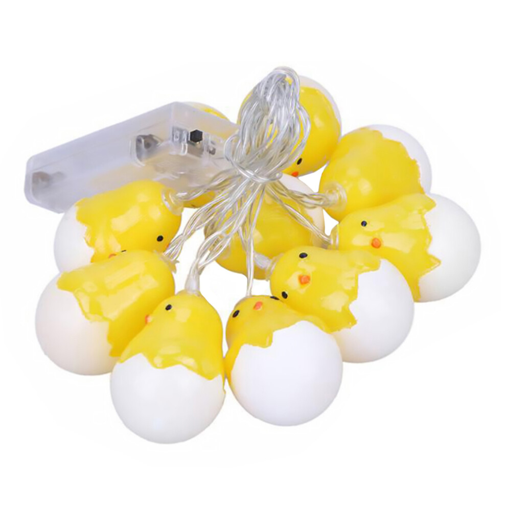 Plastic Easter Eggshell String Light Yellow for Decor