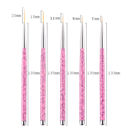 5 Pezzi Unghie Punta Fine Per Nail Art 1