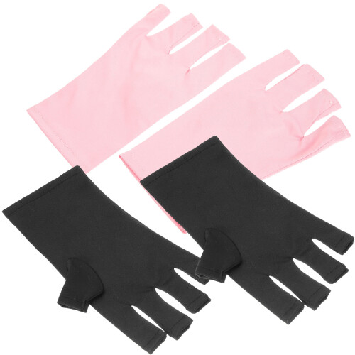 4 Paia Dita Antiraggi UV per Manicure e Decorazione