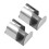 Home Toothbrush Rack Silver 2set 2.8x1.7x1.6in 11