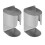 Home Toothbrush Rack Silver 2set 2.8x1.7x1.6in 10