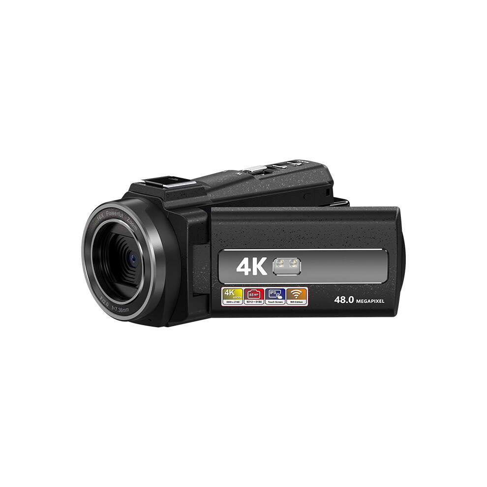 Video Camera 4K Hd/48Mp/16X Zoom/32Gb Card/Microphone Black 7314280139767