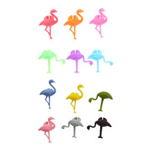 12St Silikon Weinglas Markierung Flamingo Design Für Party Bankett