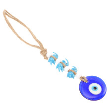 2Pcs Glass Blue Evil Eye Pendant Wall and Car Hanging Decor