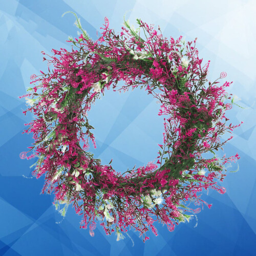 Window Light Artificial Greenery Garland Wreath Pendant 2