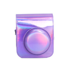 Camera Case PU Leather Soft Cover Tas voor Instax Mini 12-Paars