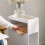 SoBuy Slim Bedside Table, White, 20x35x60cm 10
