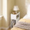 SoBuy Slim Bedside Table, White, 20x35x60cm 3