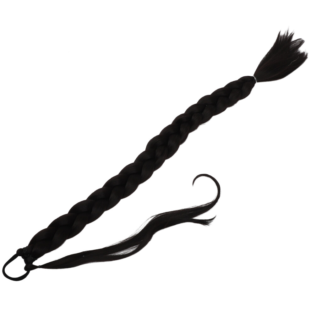 Solustre Unisex Brown Synthetic Braided Hair Extension Ponytail Wig For Women