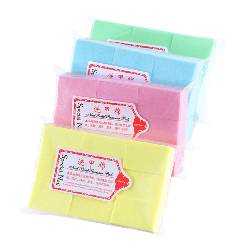 Vaguelly 4 Bags Disposable Nail Cleaning Wipe Pads Remover Accessories
