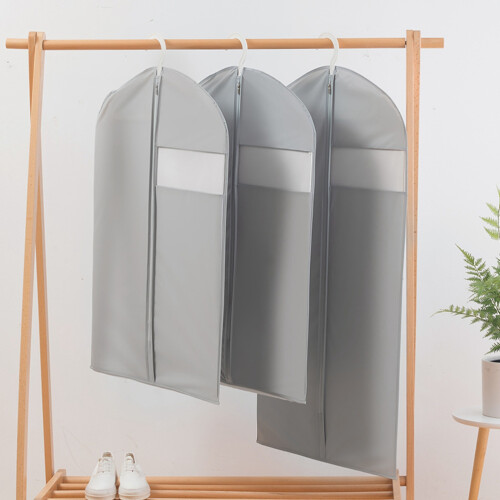 Dust Bags For Clothes Transparent Window Design Grey 1pcs 1
