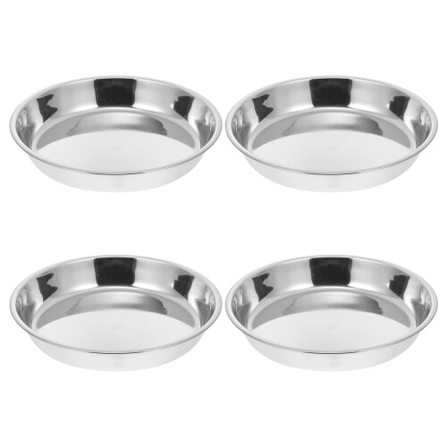 4Stk Speiseteller Servierteller (Silber)