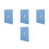 4Pcs Sky-Blue Professional Work Planner with Ink-Resistant Paper 5