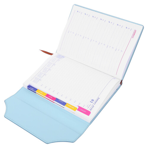 4Pcs Sky-Blue Professional Work Planner with Ink-Resistant Paper 1
