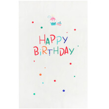 White Birthday Party Backdrop Polyester Happy Birthday Background