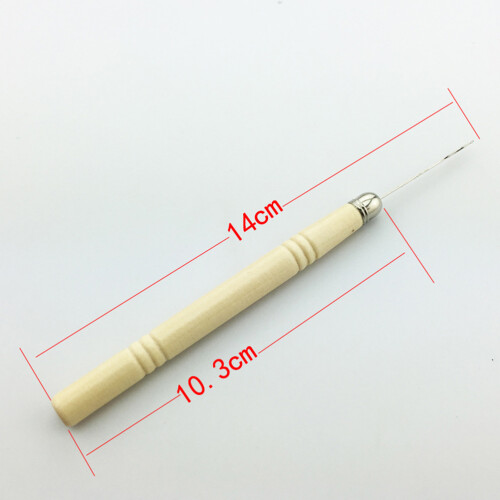 Bamboo Crochet Needles for Salon Use Khaki Flexible Hooks 1