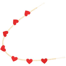 Holz Hängende Perlenkette Mit Herz Für Valentinstag