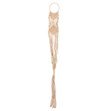 1Decoratieve Plant Hanger Wit Van Katoen Met Hout Voor Huis